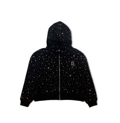 TZ WORLDWIDE - WHITE DIAMOND GALAXY HOODIE / BLACK