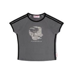 GETRICHEASY - REFLECTIVE  BABY TEE / GREY