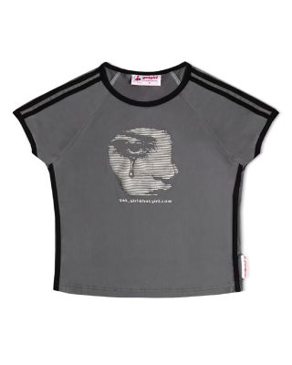 GETRICHEASY - REFLECTIVE  BABY TEE / GREY