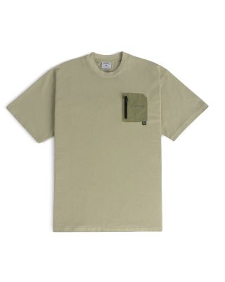 GETRICHEASY - POCKET TEE / STONE MOSS